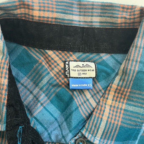 Kavu Women’s High Horizon Flannel Shirt Blue Size XS Button Up - Picture 3 of 8